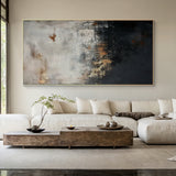 Modern Abstract Wall Art Beige Black Gold Living Room Home Decor Canvas Painting AURA196