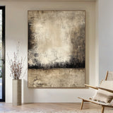Wabi Sabi Beige Abstract Art with Handcrafted Scratch Textures Mottled Fade Layered Applications AURA584