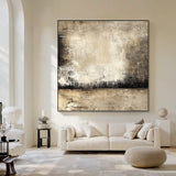 Wabi Sabi Beige Abstract Art with Handcrafted Scratch Textures Mottled Fade Layered Applications AURA584