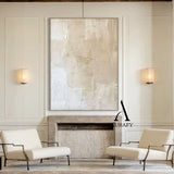 Wabi Sabi Beige Abstract Handcrafted High-Relief Plaster Tactile Wall Art Modern Organic AURA559