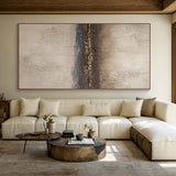Wabi Sabi Beige Brown Crackled Plaster Artwork Tactile Weathered Mottled Rustic Finish AURA434