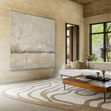 Wabi Sabi Beige Plaster Textured Wall Art with Cracked Mottled Tactile Surface AURA582