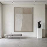 Wabi-Sabi Beige Plaster Textured Abstract Japandi Minimalist Luxe Tactile Canvas Neutral Wall Art Home Decor AURA737
