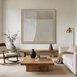 Wabi-Sabi Beige Plaster Textured Abstract Japandi Minimalist Luxe Tactile Canvas Neutral Wall Art Home Decor AURA737
