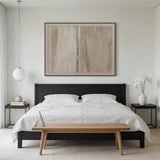 Wabi-Sabi Beige Plaster Textured Japandi Minimalist Abstract Tactile High-Relief Neutral Canvas Wall Artwork AURA740