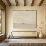 Wabi Sabi Beige Modern Organic Cracked Distressed Tactile Plaster Wall Art Piece AURA570