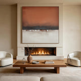 Beige General Abstract Wall Art for Modern Living Room Decor AURA371