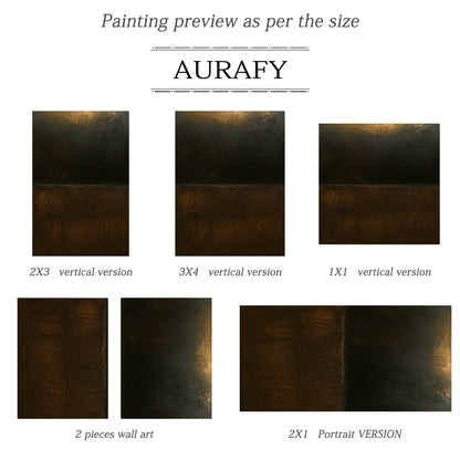Wabi Sabi abstract wall art in earthy brown and matte black tones: left black area with hand-scraped random irregular scratches, right warm brown section showcasing natural crackle texture (evoking aged ceramic or weathered tree bark). Displayed as a calm focal point on a light beige wall in a Japandi living room, it complements neutral decor with organic, time-worn charm and tactile depth. Perfect for minimalist bedrooms, modern offices, or serene Japandi spaces—this piece embodies Wabi Sabi’s celebration 
