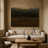 Wabi Sabi Brown Black Crackle Texture Tactile Organic Abstract Wall Art Hand-Scraped AURA565