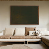 Wabi Sabi Brown Green Textured Art with Rough Handcrafted Border Tactile Brushstrokes AURA567