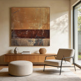 Brown General Abstract Wall Art for Modern Living Room Decor AURA356
