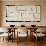 Beige 3D Textured Painting for Modern Living Room Home Decor AURA363