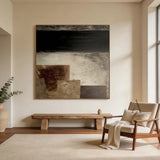 General Abstract Black Beige Canvas Wall Art for Home Decor AURA274