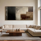 General Abstract Black Beige Canvas Wall Art for Home Decor AURA274