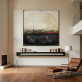 WABI SABI Beige Black Minimalist Home Decor for Living Room AURA302