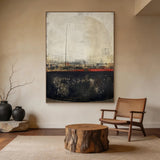 WABI SABI Beige Black Minimalist Home Decor for Living Room AURA302