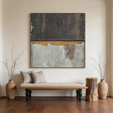 Wabi Sabi Minimalist Black Beige Handmade Ceramic Home Decor Piece AURA374