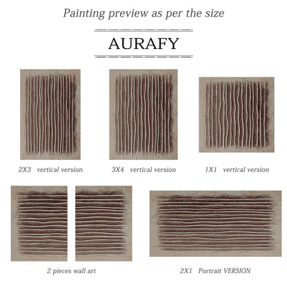 Earthen Lines-Brown Geometric Texture Field-AURA171